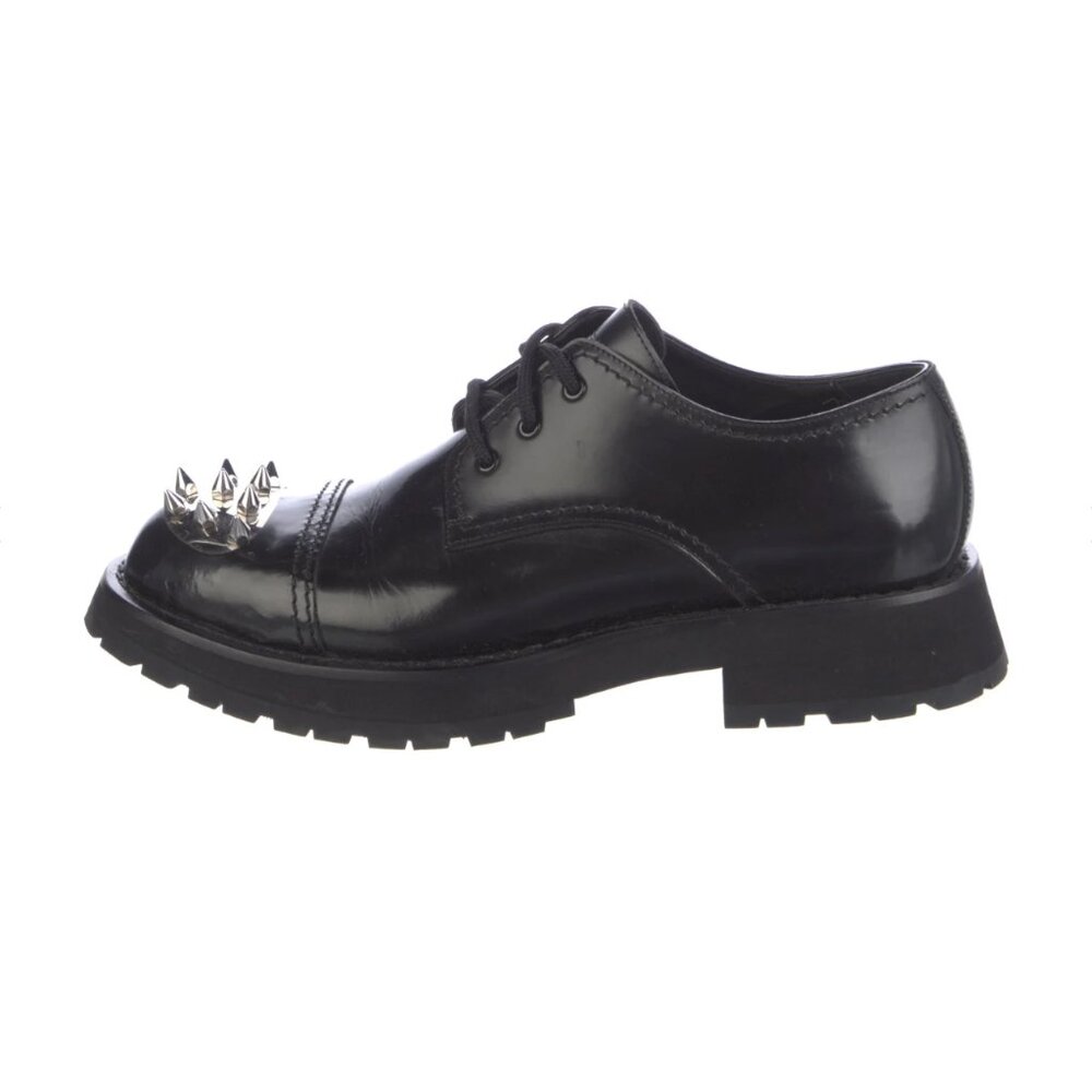 Alexander McQueen Spike Accents Leather Derby Shoe